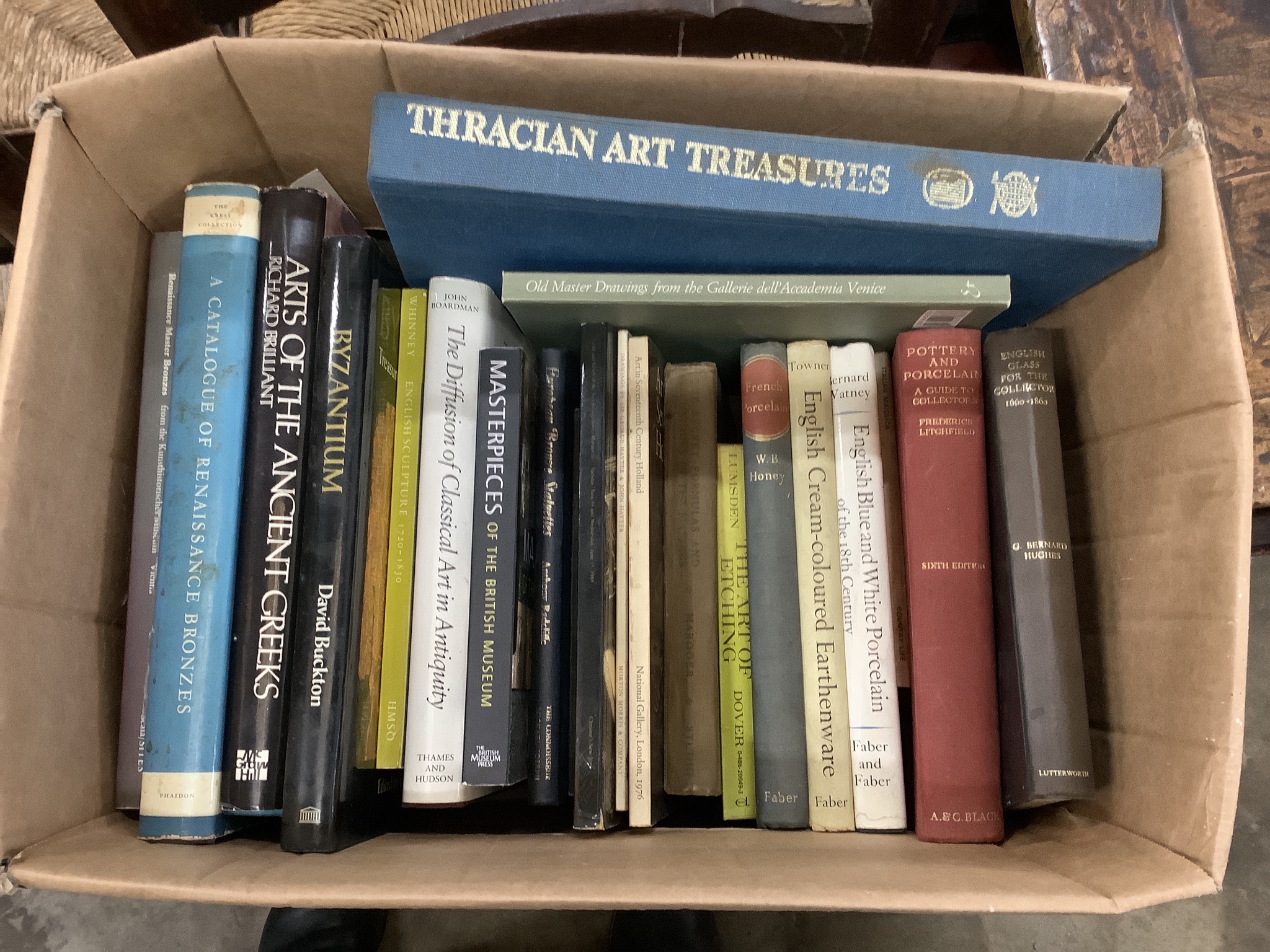 A large collection of modern and vintage Fine Art reference books and catalogues, 7 boxes, subjects include